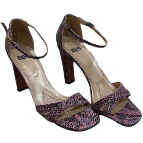 Stuart Weitzman Sandals Womens Size 10 Snake Skin Heels - Picture 1 of 9